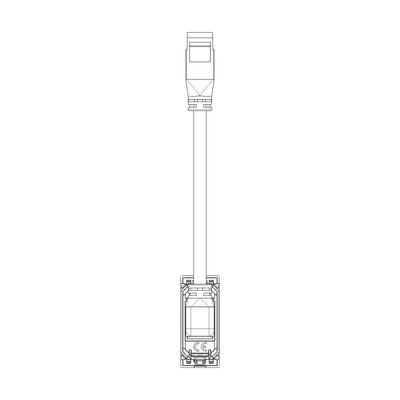 Toma HDMI 2.1b con cable de 90° acabado Blanco - Cáñamo - Negro para LINEA de Vimar