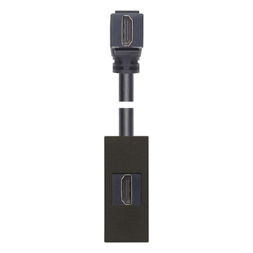 Toma HDMI 2.1b con cable de 90° acabado Blanco - Cáñamo - Negro para LINEA de Vimar