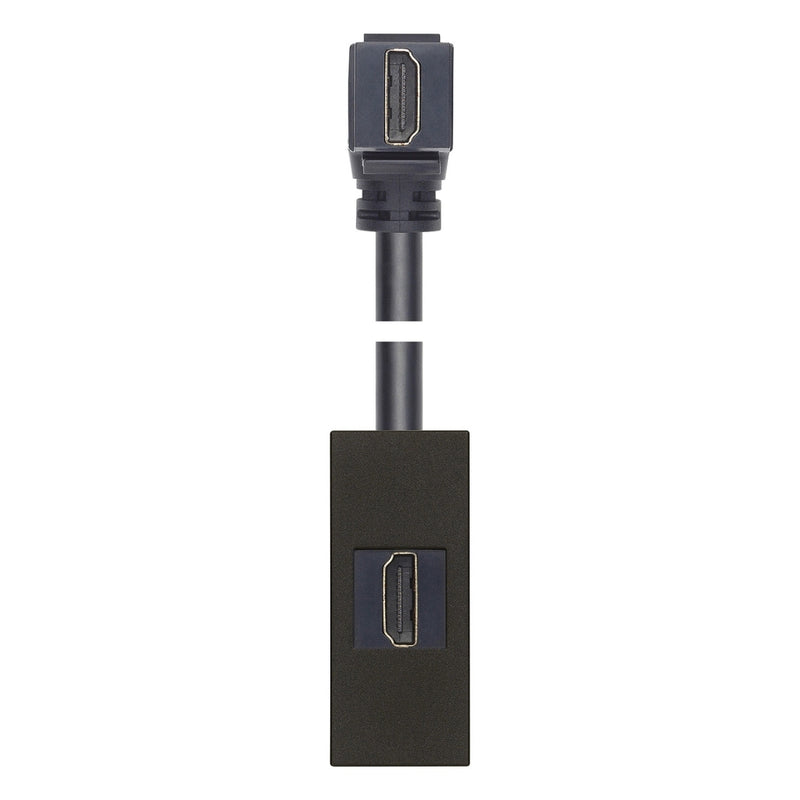 Toma HDMI 2.1b con cable de 90° acabado Blanco - Cáñamo - Negro para LINEA de Vimar