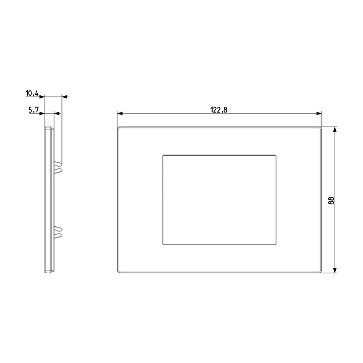Placa Blanco Total look (Tecno polímero Satinado) serie LINEA de Vimar