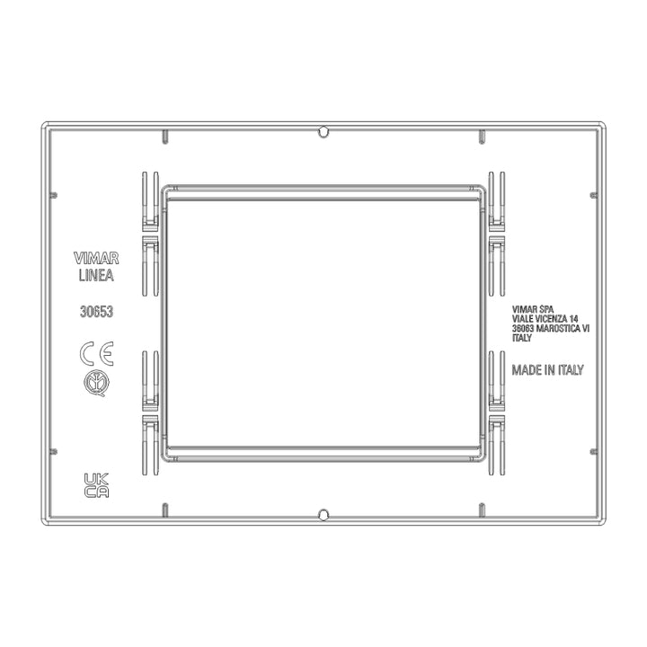 Placa Blanco Total look (Tecno polímero Satinado) serie LINEA de Vimar
