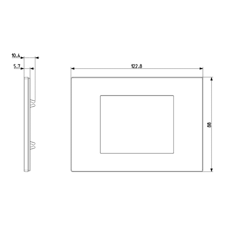 Placa Negro Total look (Tecno polímero Satinado) serie LINEA de Vimar