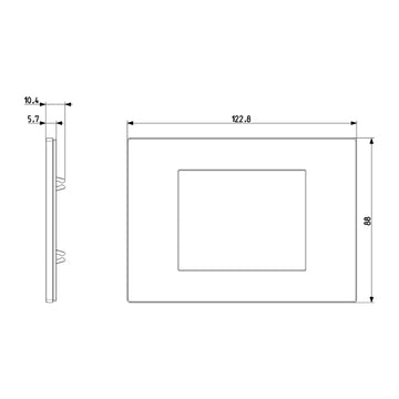 Placa Metal (Tecno polímero Satinado) serie LINEA de Vimar