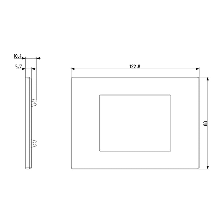 Placa Metal (Tecno polímero Satinado) serie LINEA de Vimar