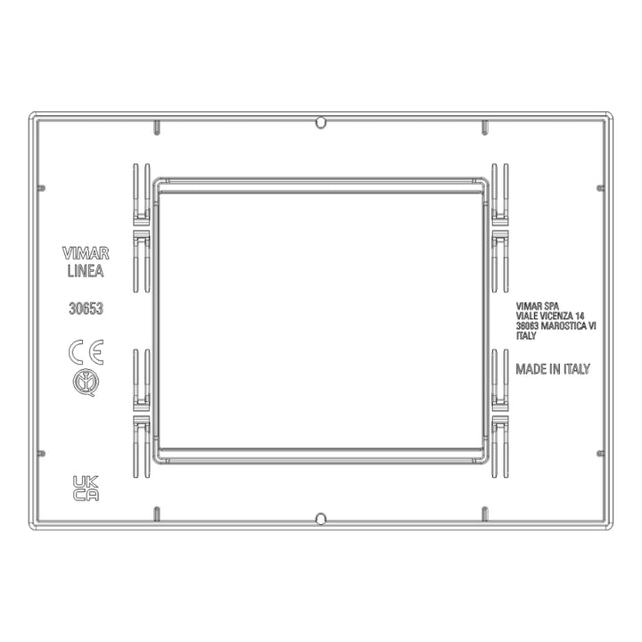 Placa Metal (Tecno polímero Satinado) serie LINEA de Vimar