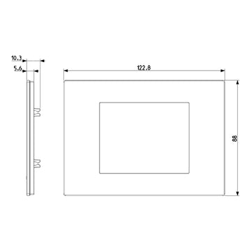 Placa Negro (Tecno Reflex) serie LINEA de Vimar