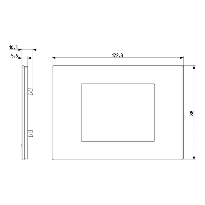 Placa Negro (Tecno Reflex) serie LINEA de Vimar