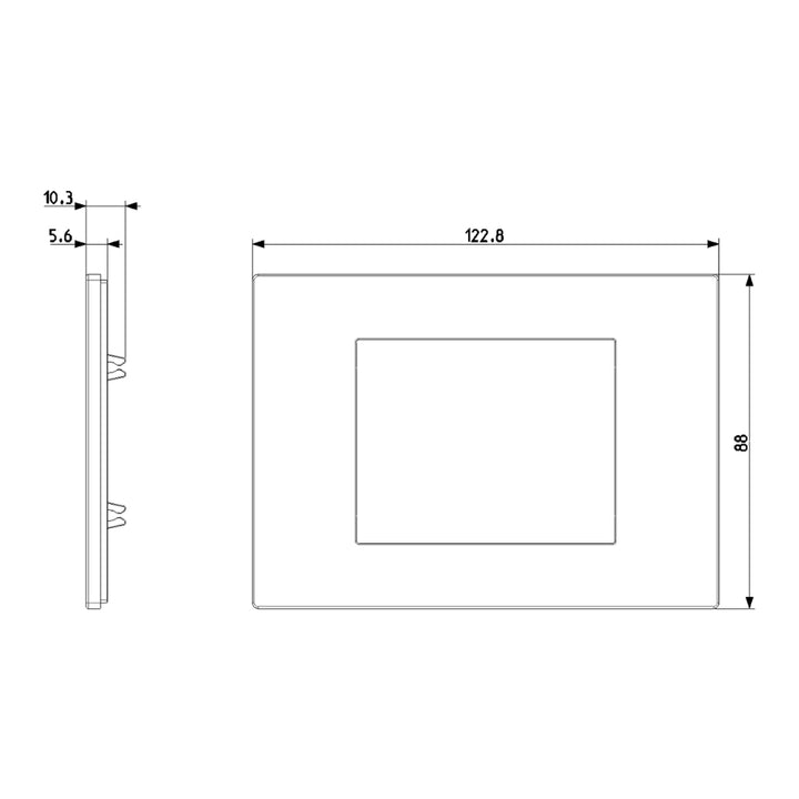 Placa Acero Inoxidable satinado serie LINEA de Vimar