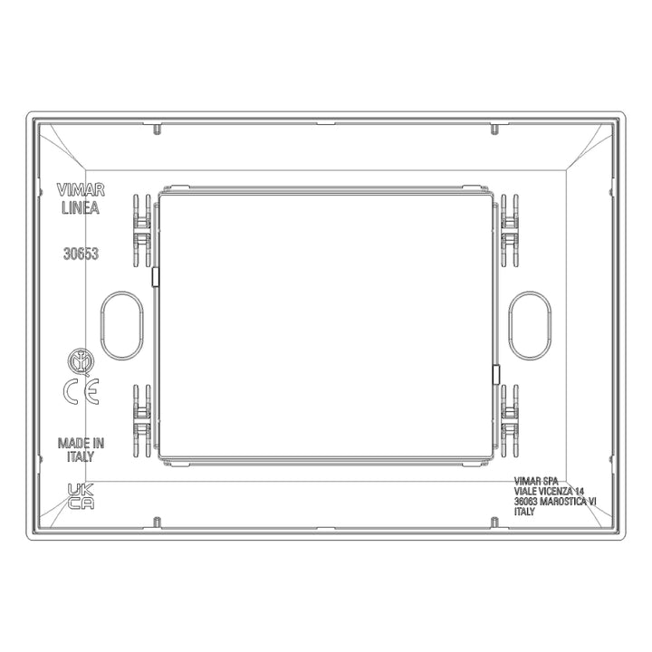 Placa Acero Inoxidable satinado serie LINEA de Vimar