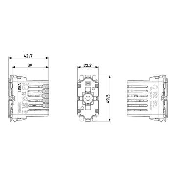 Apagador mecanismo smart IoT (sencillo y de escalera, requiere agregar teclas) para LINEA de Vimar