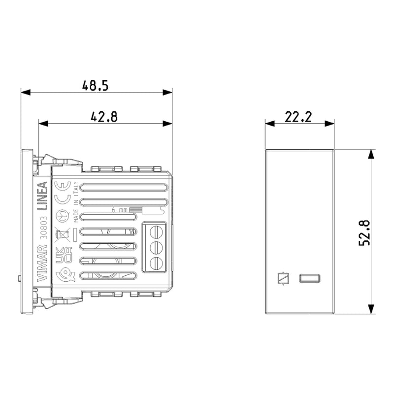 Actuador relé NO smart IoT 16A, acabado Blanco - Cáñamo - Negro para LINEA de Vimar