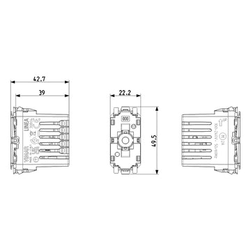 Mecanismo smart IoT control de persianas (requiere agregar teclas) para LINEA de Vimar
