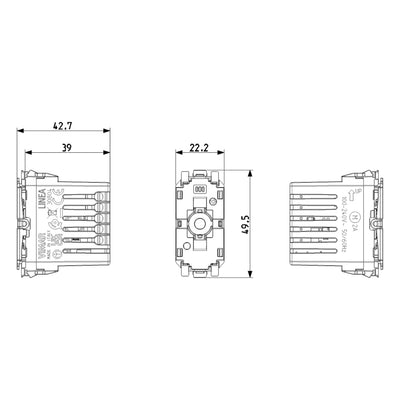 Mecanismo smart IoT control de persianas (requiere agregar teclas) para LINEA de Vimar