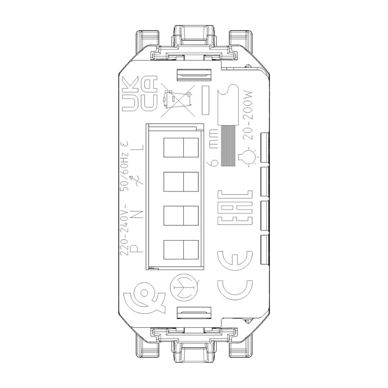 Dimmer mecanismo smart IoT (requiere agregar teclas) para LINEA de Vimar