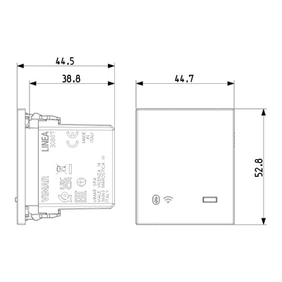 Gateway smart IoT 2 módulos opción Blanco - Cáñamo - Negro para LINEA de Vimar