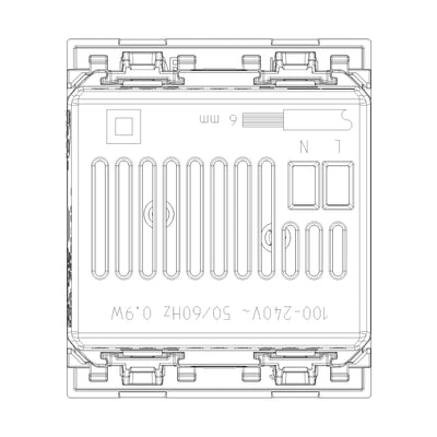 Gateway smart IoT 2 módulos opción Blanco - Cáñamo - Negro para LINEA de Vimar