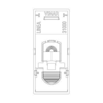 Tecla Alineada 1 módulo para apagador smart IoT para LINEA opción acabado Blanco - Cáñamo - Negro de Vimar