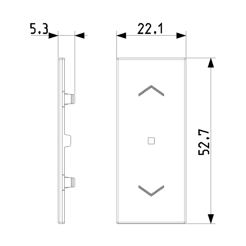 Tecla Axial 1 módulo para persianas smart IoT para LINEA opción acabado Blanco - Cáñamo - Negro de Vimar