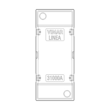 Tecla Axial 1 módulo para persianas smart IoT para LINEA opción acabado Blanco - Cáñamo - Negro de Vimar