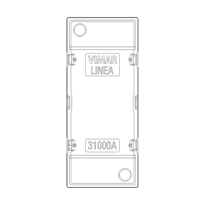 Tecla Axial 1 módulo para persianas smart IoT para LINEA opción acabado Blanco - Cáñamo - Negro de Vimar