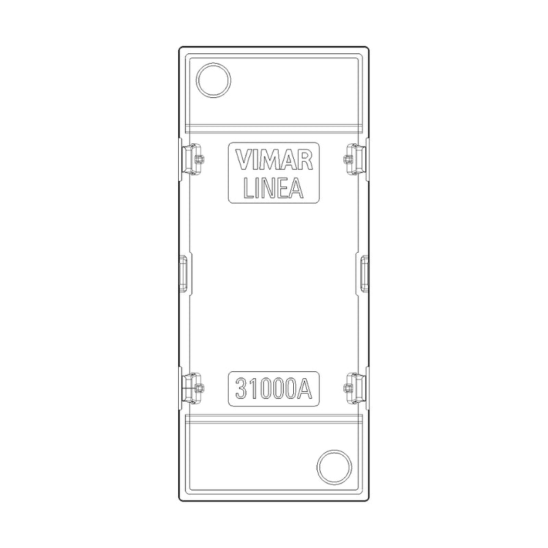 Tecla Axial 1 módulo para persianas smart IoT para LINEA opción acabado Blanco - Cáñamo - Negro de Vimar