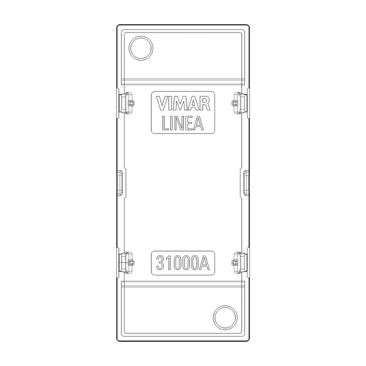 Tecla Axial 1 módulo para apagador smart IoT para LINEA opción acabado Blanco - Cáñamo - Negro de Vimar