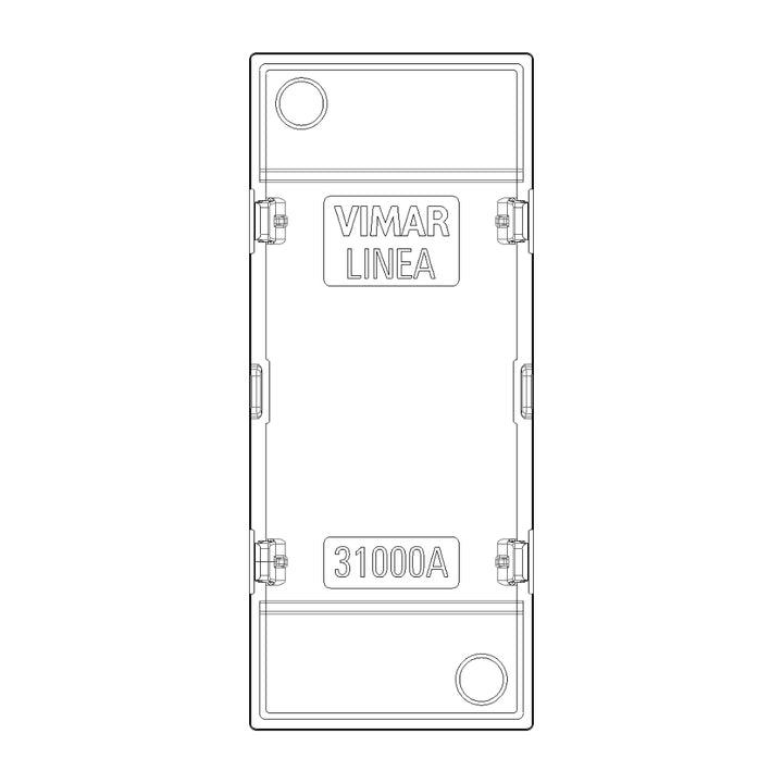 Tecla Axial 1 módulo para dimmer smart IoT para LINEA opción acabado Blanco - Cáñamo - Negro de Vimar