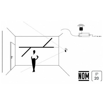 Sensor de movimiento para fuente de poder de la serie CPGAB (requiere receptor modelo ILUSWRCVGAB, se vende por separado), incluye cable USB para carga y soporte magnético de iLumileds