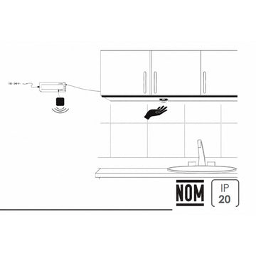 Sensor de mano para fuente de poder de la serie CPGAB (requiere receptor modelo ILUSWRCVGAB, se vende por separado), incluye cable USB para carga y soporte magnético de iLumileds