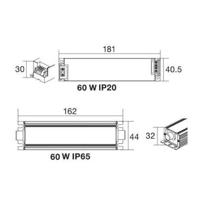 Driver CV 60w 12Vcc 100-240V IP20 marca Ledvance