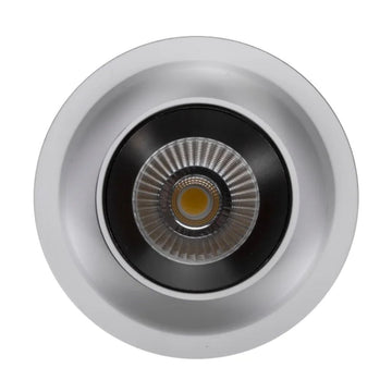 Downlight UNAX 12W 24° luz cálida dirigible con reflector extraible base circular para empotrar, color de luz neutro cálido (3000K) o neutro (4000K) y acabado blanco o negro, opciones ángulos de salida de Auro