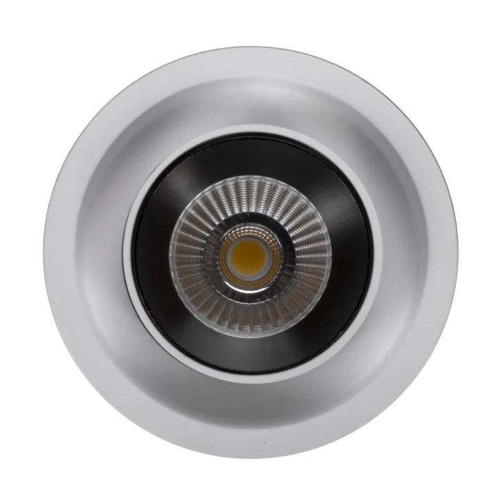 Downlight UNAX 12W 24° luz cálida dirigible con reflector extraible base circular para empotrar, color de luz neutro cálido (3000K) o neutro (4000K) y acabado blanco o negro, opciones ángulos de salida de Auro