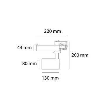 Proyector KALA H 15W CRI>90 36° para riel de tres fases acabado blanco o negro, opción color de luz neutro cálido (3000K) y neutro (4000K) de AURO Lighting