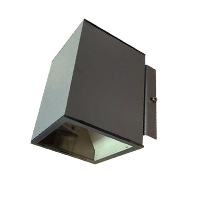 Luminario exterior de muro ECLIPSE CUADRADO salida de luz bidireccionas 3000K (neutro cálido) atenuable 90-130V acabado grafito de Ventor