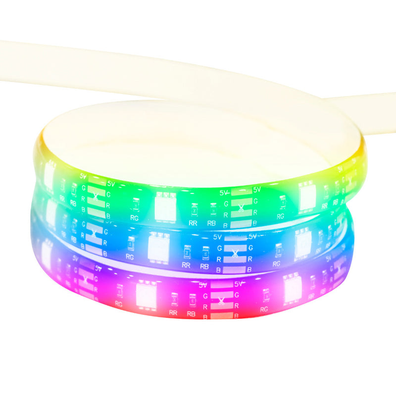 Tira LED RGBW MULTICOLOR ECOFLEX conector USB 2.5W/m, incluye control remoto, rollo 2m de Ledvance