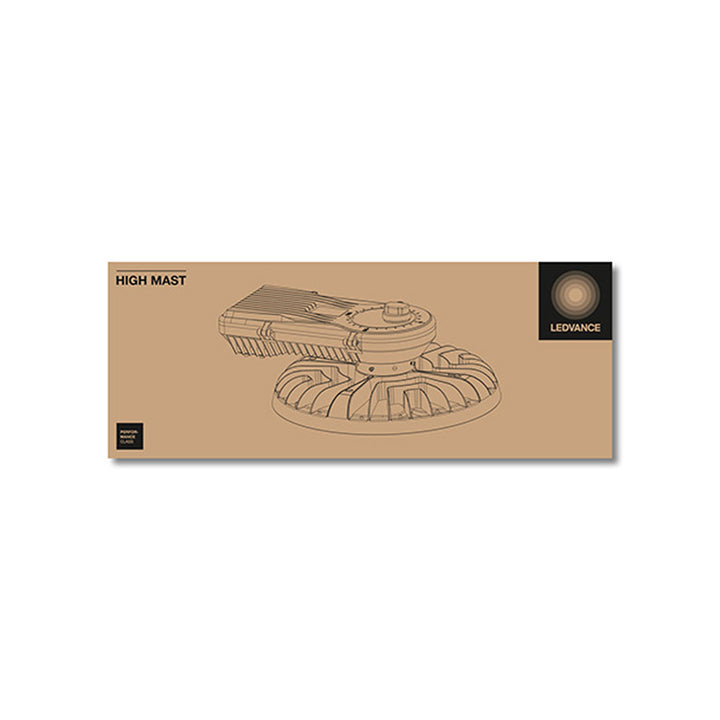 Luminario HIGH MAST 600W 5000K curva T5 Media 0-10V opciones voltaje de operación 100-277V y 277-480V para súper postes de Ledvance