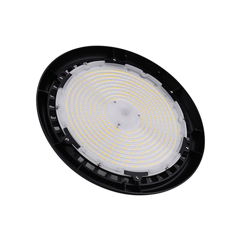 High Bay HB PFM flujo seleccionable (150W-25,500lm, 200W-34,000lm, 240W-40,800lm), color de luz ajustable (4000K, 5000K, 6500K), 0-10VDC, incluye base para PIR SENSOR (se vende por separado) de Ledvance