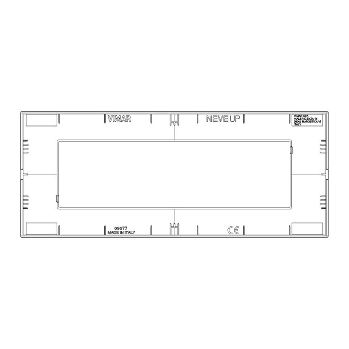 Placa Negro Glossy fabricada en tecnopolímero, línea NeveUp de Vimar