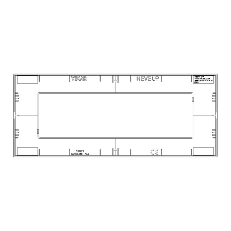 Placa Pizarra Glossy fabricada en tecnopolímero, línea NeveUp de Vimar