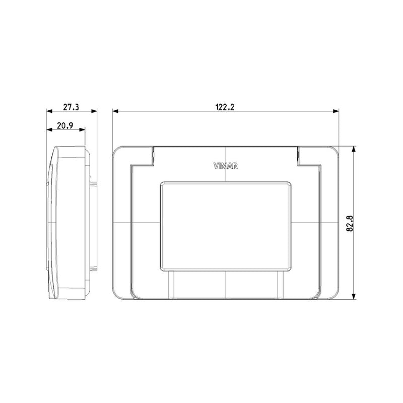 Tapa para exteriores IP55 3 módulos para NeveUp acabado blanco, incluye soporte y tornillos de Vimar