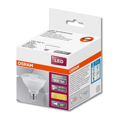 PAR30 LED SUPERSTAR 9.5W 25° E27 100-240V opciones color de luz (2700K-3000K-4000K-6500K) de Ledvance