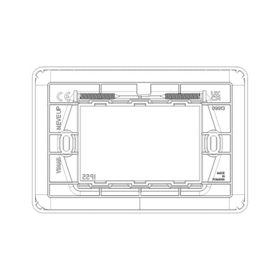 Tapa para exteriores IP55 3 módulos para NeveUp acabado negro, incluye soporte y tornillos de Vimar