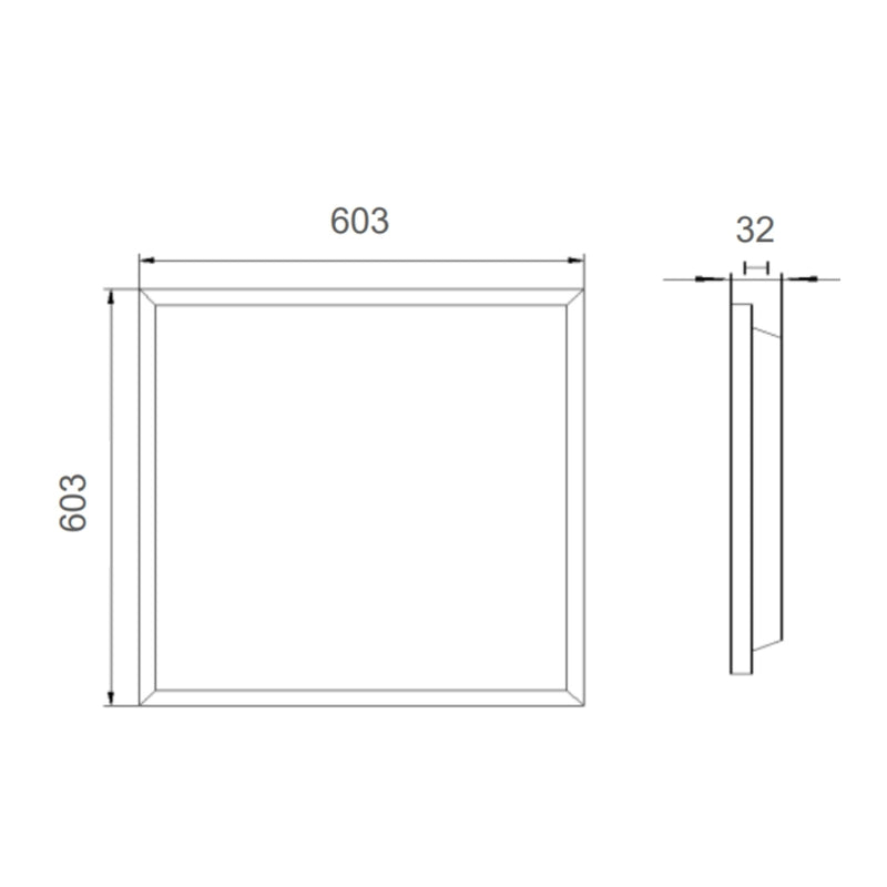 Panel LED PFM 36W 60.3x60.3cm opciones color de luz (3000K, 4000K, 5000K, 6500K) 100-277V de Ledvance