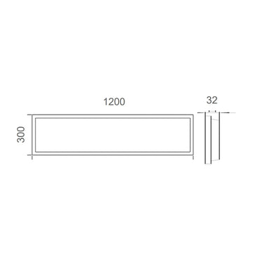 Panel LED PFM 36W 30x120cm opciones color de luz (3000K, 4000K, 6500K) 100-277V de Ledvance