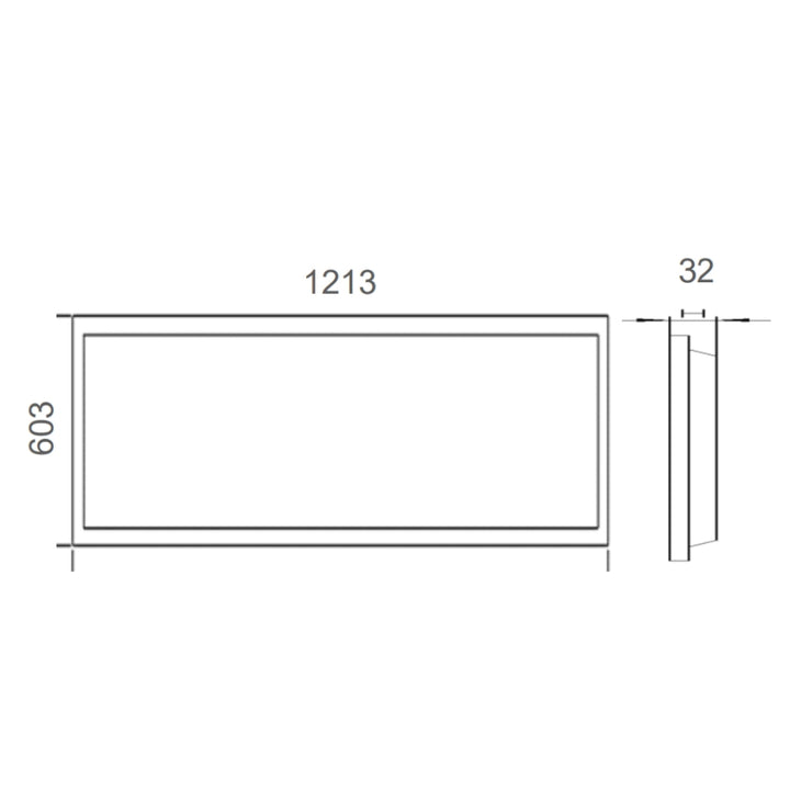 Panel LED PFM 54W 60.3x121.3cm opciones color de luz (4000K, 6500K) 100-277V de Ledvance