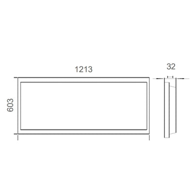 Panel LED PFM 54W 60.3x121.3cm opciones color de luz (4000K, 6500K) 100-277V de Ledvance