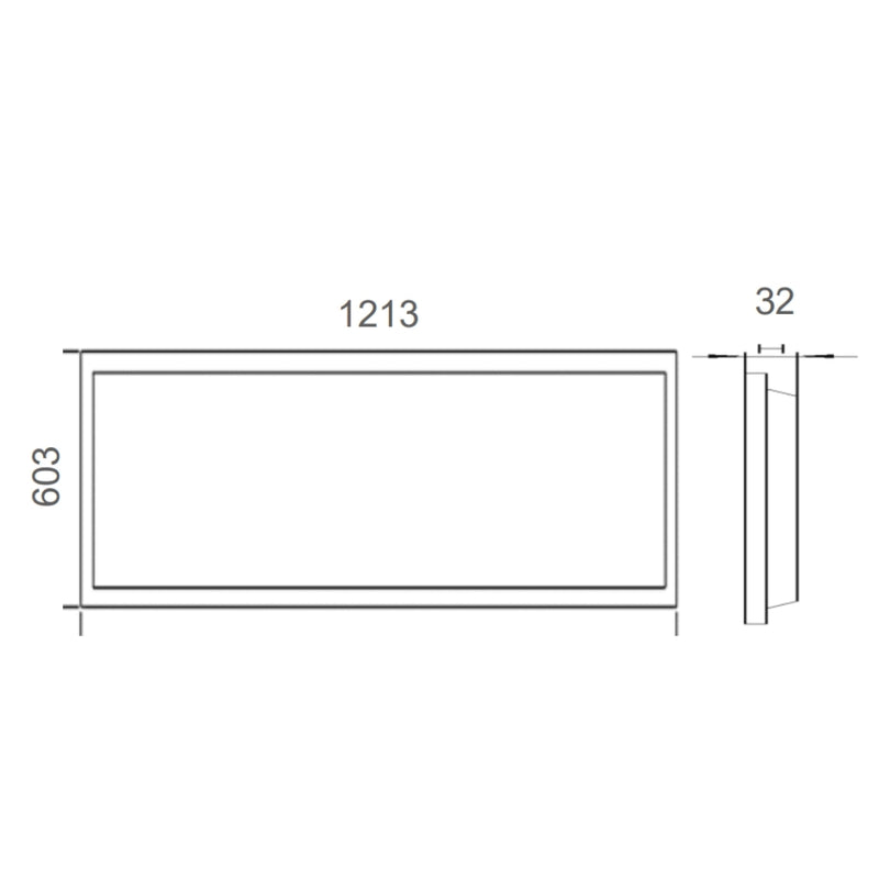 Panel LED PFM 54W 60.3x121.3cm opciones color de luz (4000K, 6500K) 100-277V de Ledvance