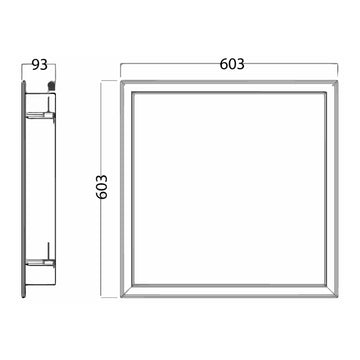 PANEL CLEAN ROOM 40W luz neutra fría - 5000K 603x603mm ISO 1 Antibacterial IP65 de Ledvance