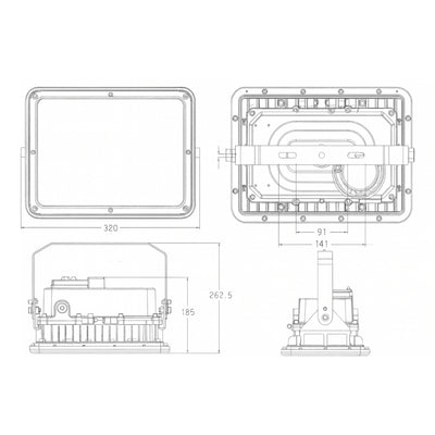 FLOODLIGHT HAZARDOUS 100W 120° 15mil lm, 5000K 100-277V / 277-480V IP66 IK08 de Ledvance