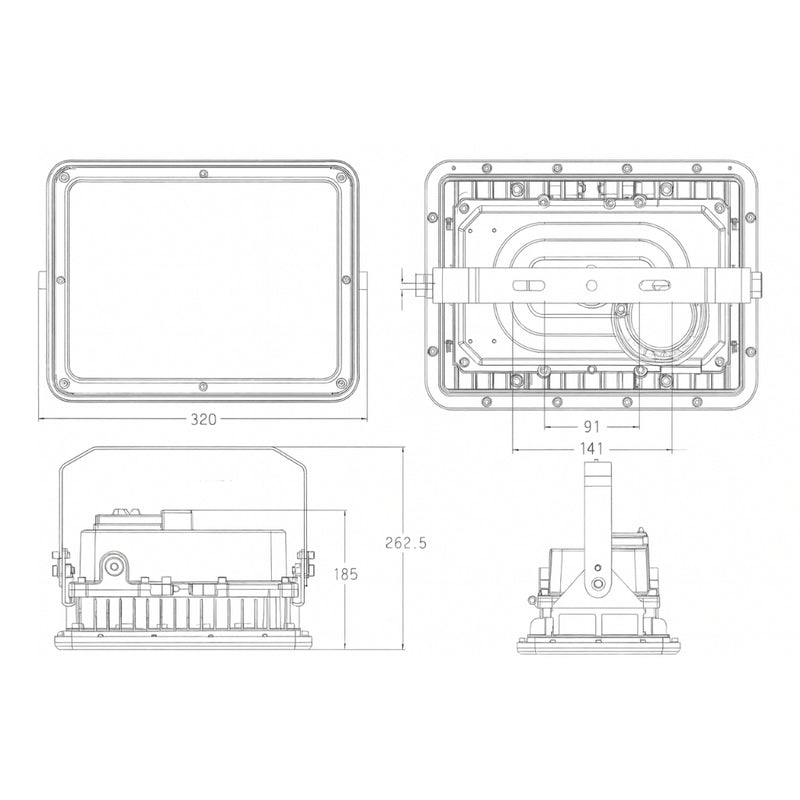 FLOODLIGHT HAZARDOUS 100W 120° 15mil lm, 5000K 100-277V / 277-480V IP66 IK08 de Ledvance